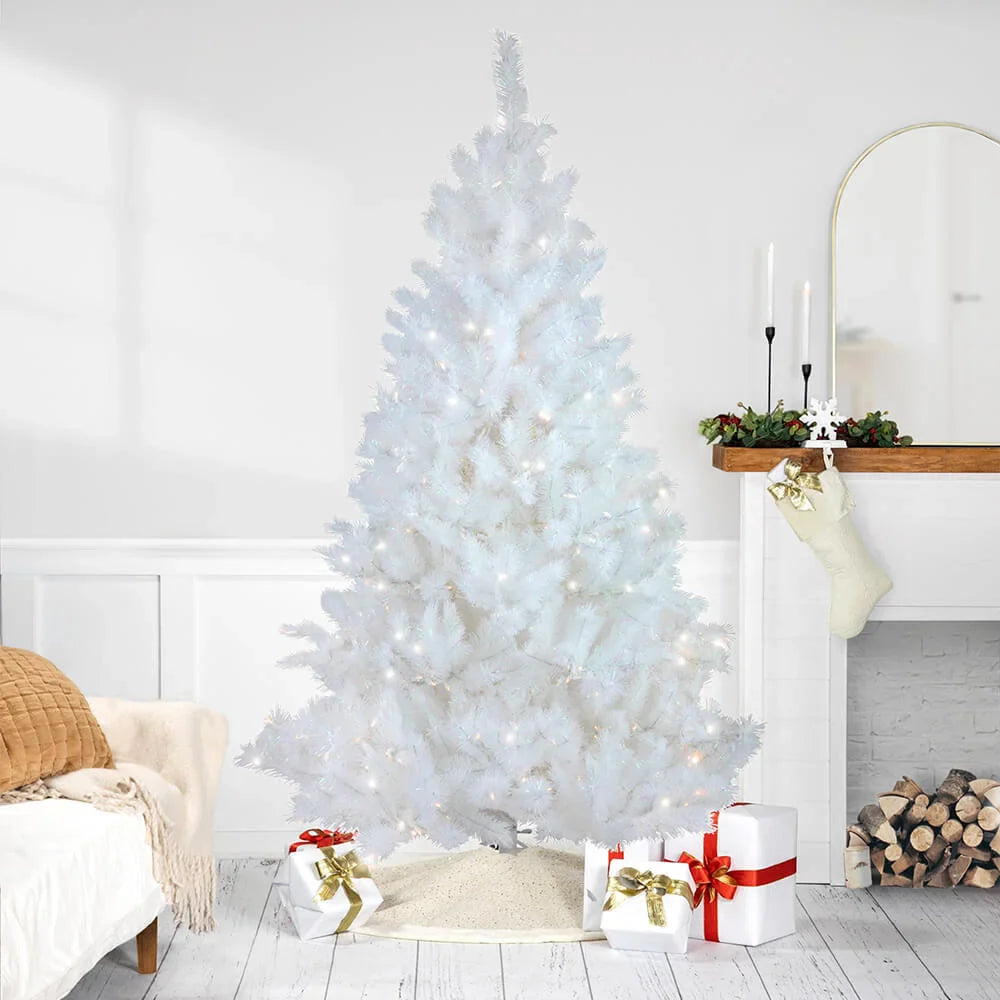 Pre-lit White Christmas Tree