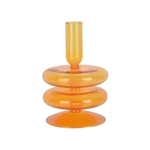 Colored Glass Candleholder