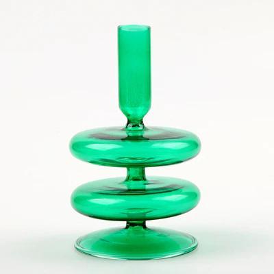 Colored Glass Candleholder