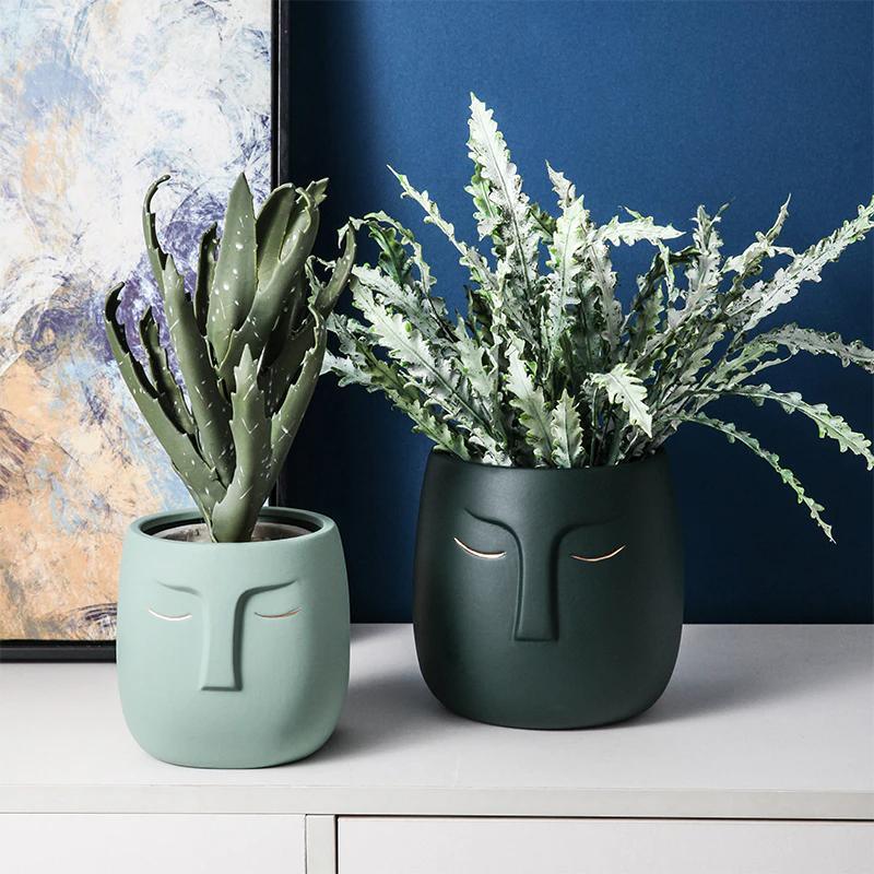 Creative Face Ceramic Vase