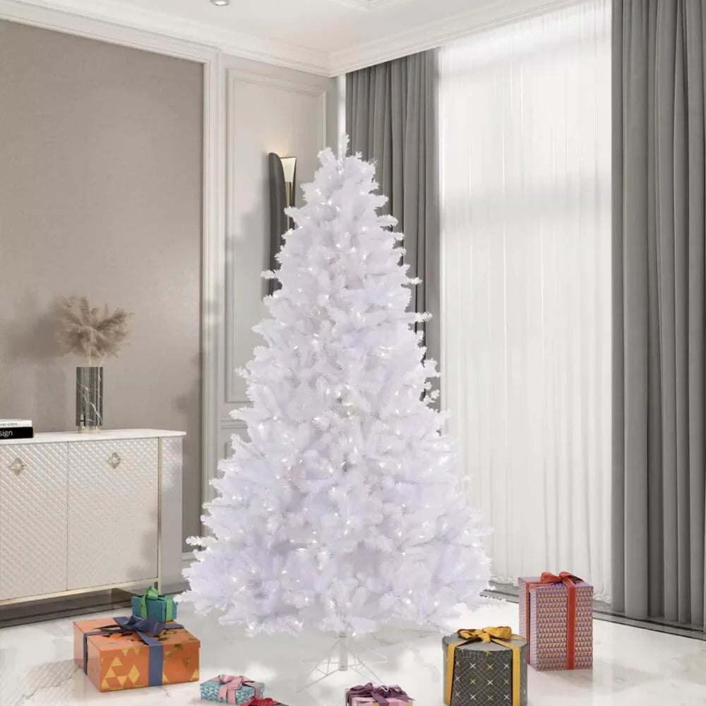 Pre-lit White Christmas Tree