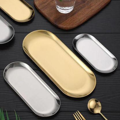 Gold-toned Stainless Steel Dining Plate