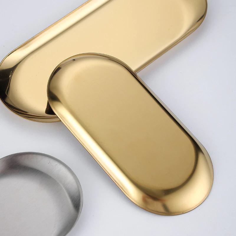 Gold-toned Stainless Steel Dining Plate