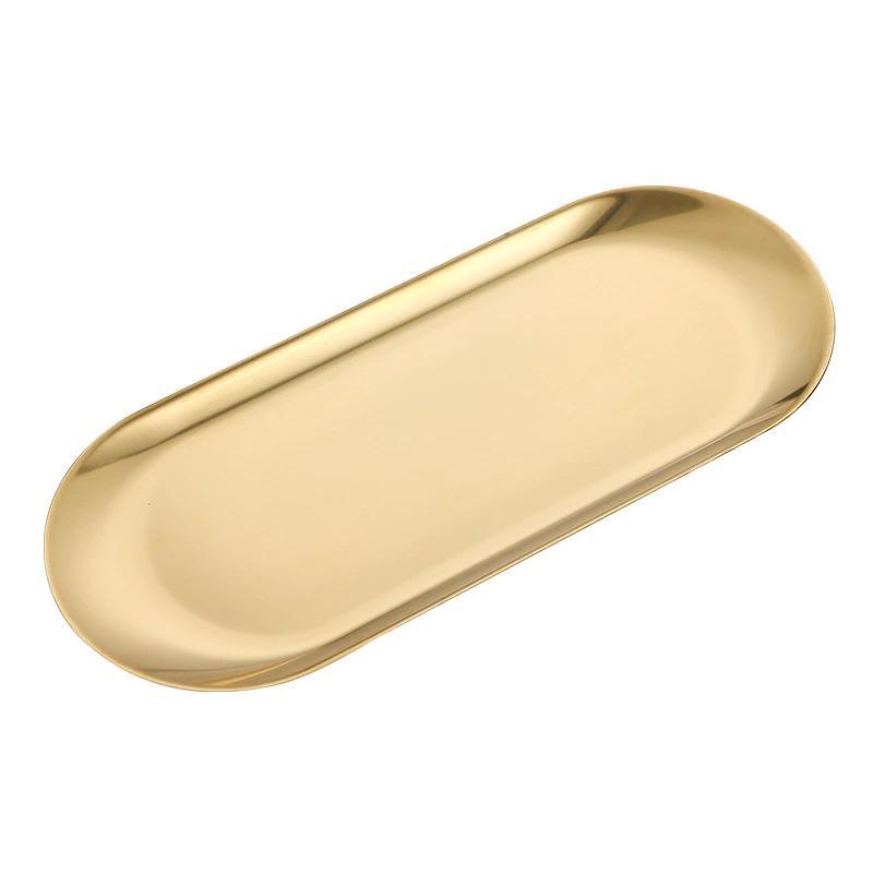 Gold-toned Stainless Steel Dining Plate