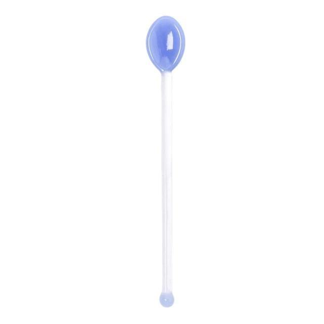 Long Handle Colorful Glass Spoon