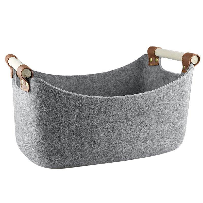 Multi-Purpose Grey Felt Storage Basket