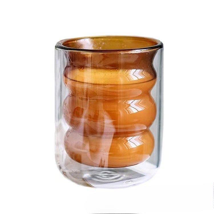 Finnish Double Layer Bubble Glass Cup