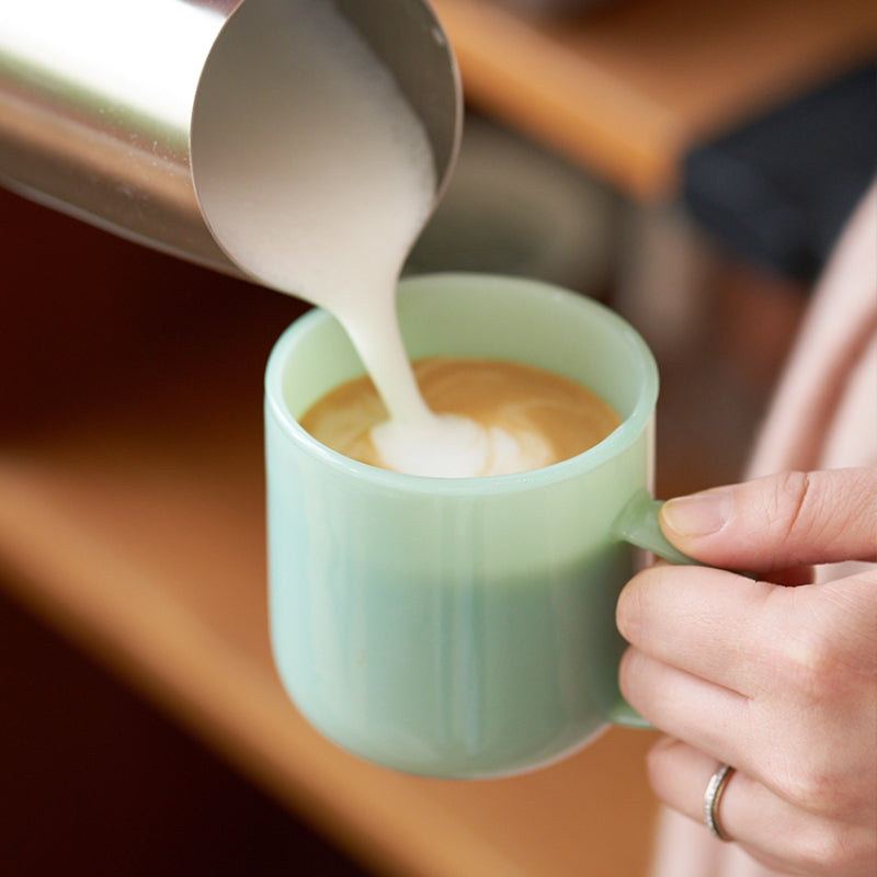 Vintage Jade Glass Mug