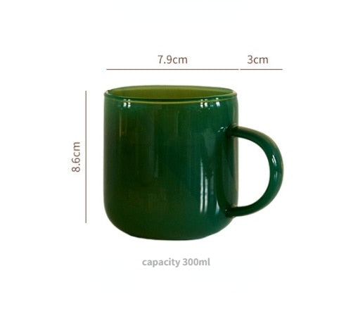 Vintage Jade Glass Mug