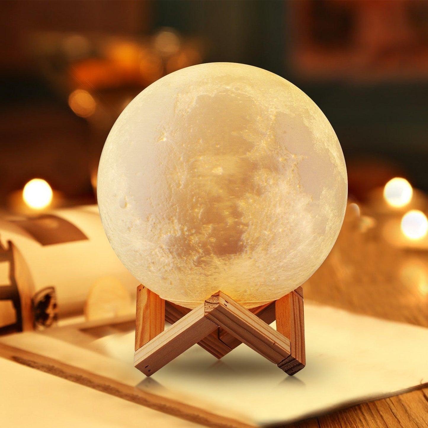 Rechargeable LED Moon Lamp