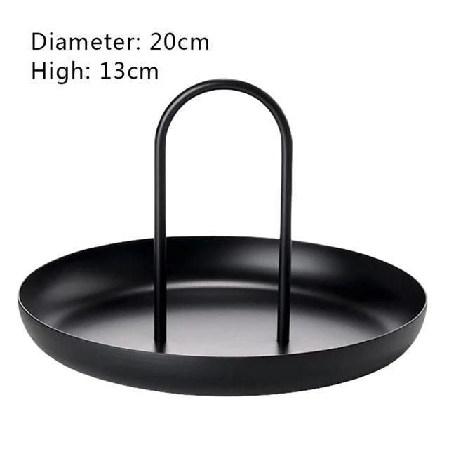 Stainless Steel Round Serving Tray With Handle 20*13cm